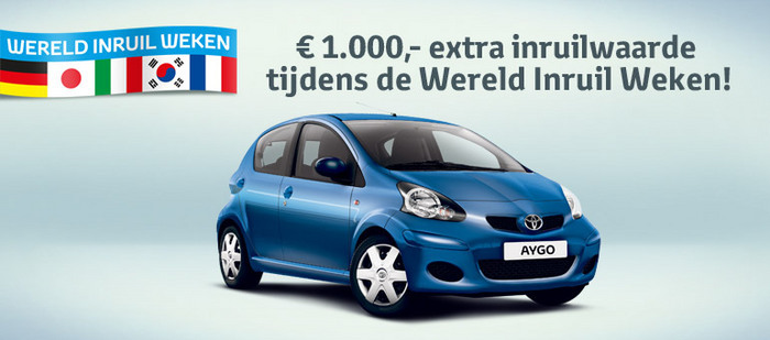 De Toyota wereld inruilweken voor de Aygo, Verso-S, Urban Cruiser en de Toyota iQ