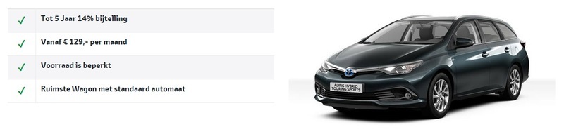 Toyota Auris TS voordelen Van ekris