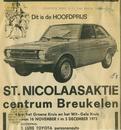 St. Nicolaasaktie hoofdprijs een Toyota van Van Ekris