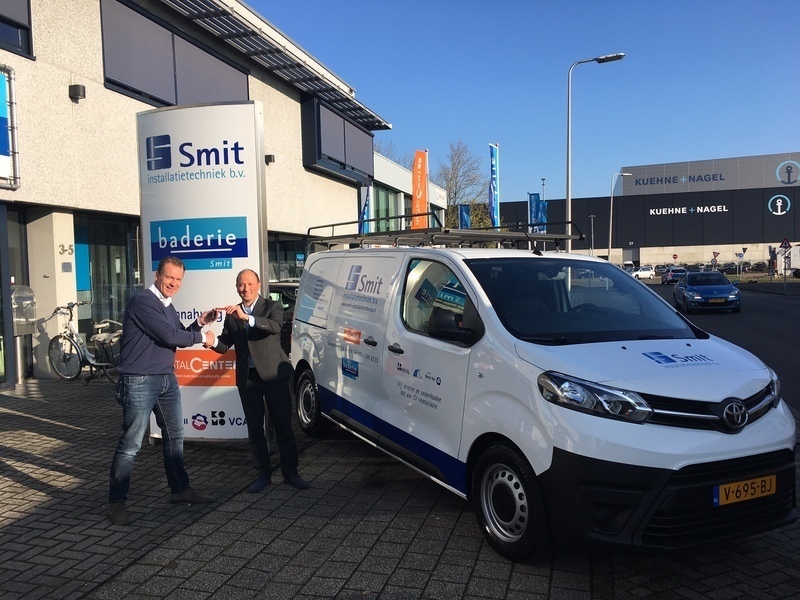 Bedrijfswagen Baderie Smit Utrecht aflevering