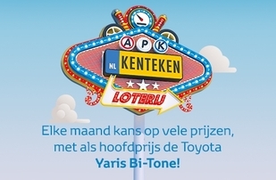 APK loterij win een Yaris Bi-Tone