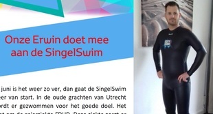 Erwin doet mee aan SingelSwim Utrecht